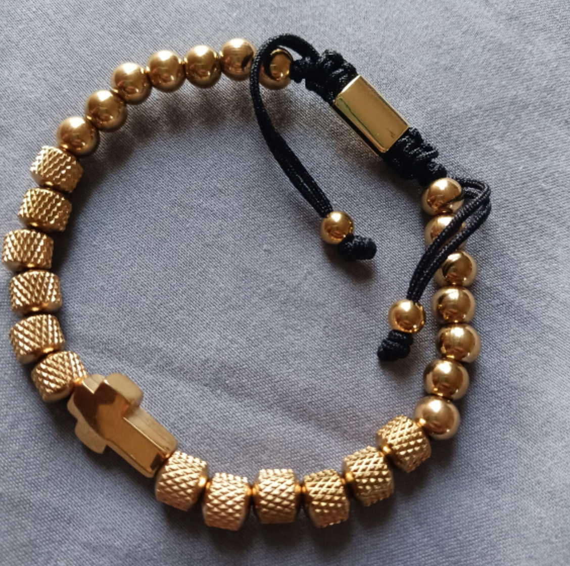 Heavy Metal Cross Steel Bracelet