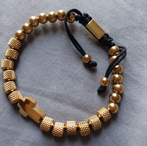Heavy Metal Cross Steel Bracelet