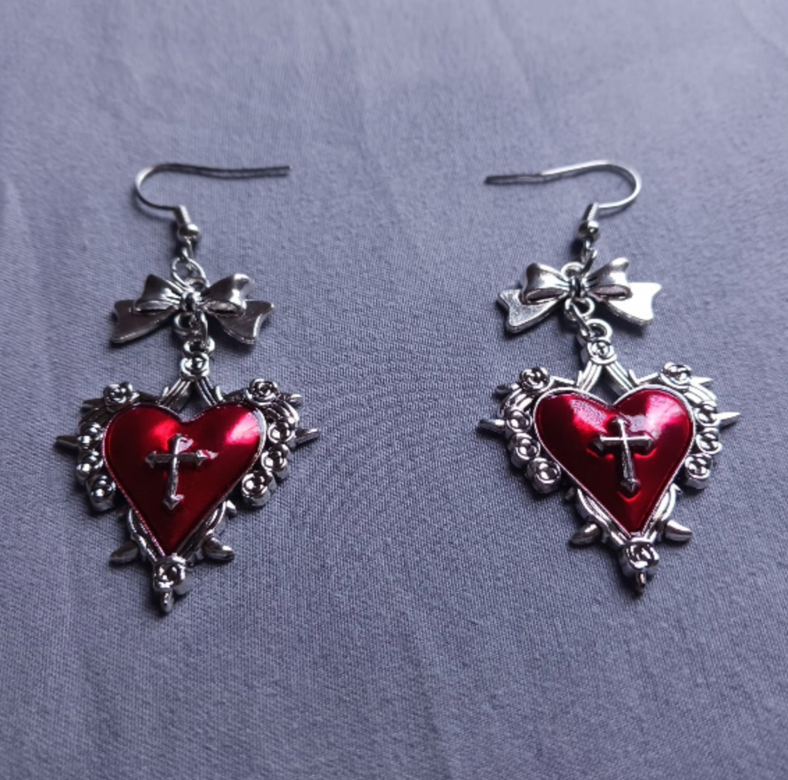 Purple Goth Earrings