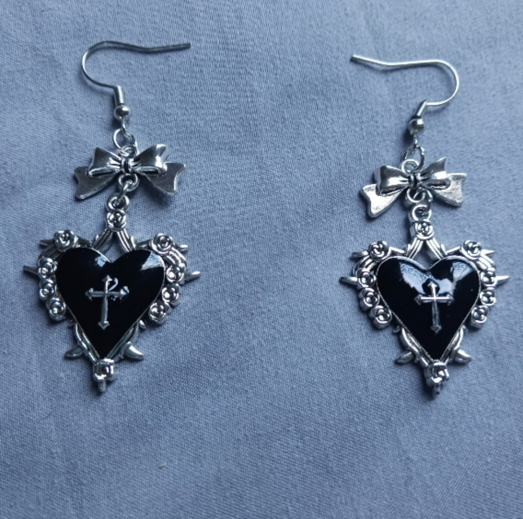 Purple Goth Earrings