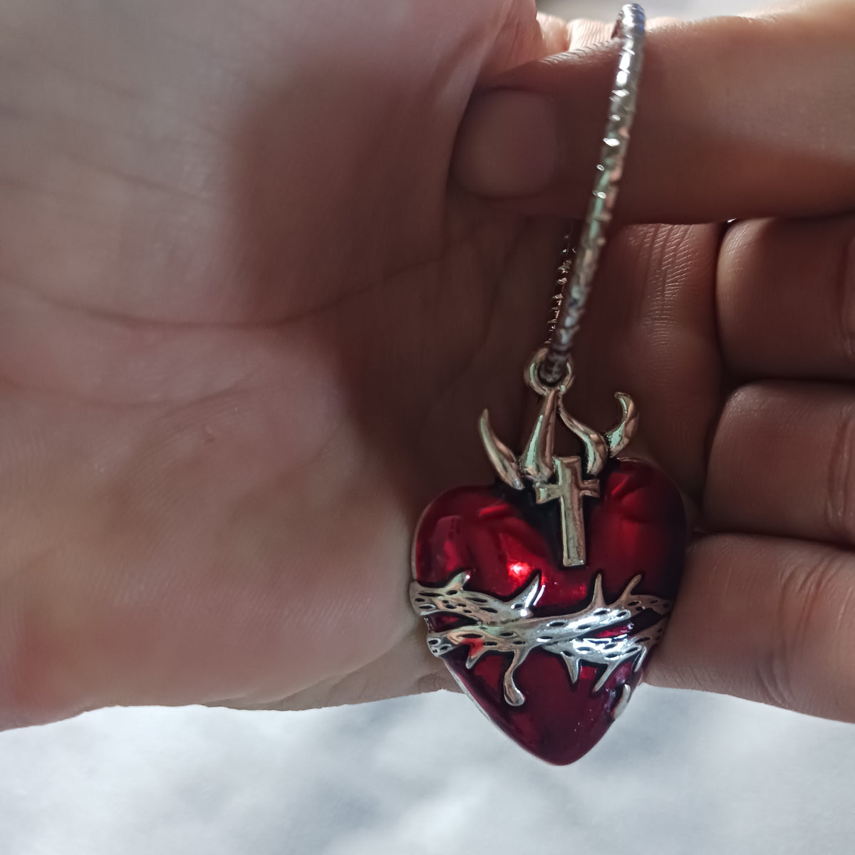 Large Gothic Heart Hoops